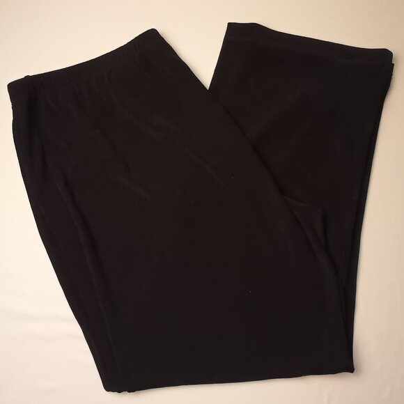 Chico's Travelers Knit Wide Leg Pants Size XL/16 Short High Rise Black Color - Picture 1 of 9